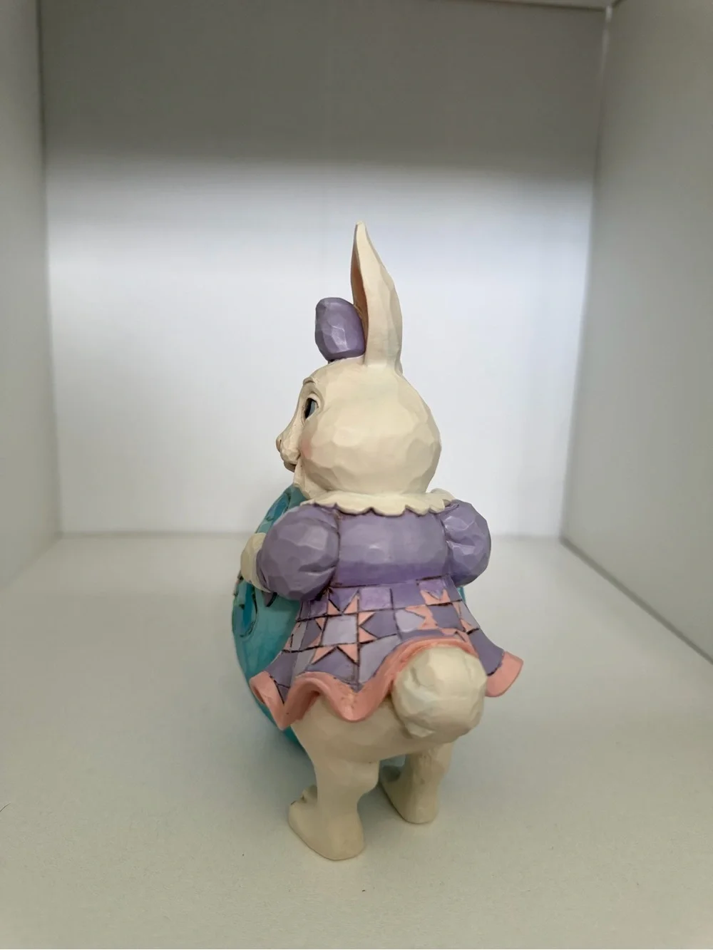 Jim Shore Heartwood Creek Pint Size Girl Bunny with Easter Egg Figurine